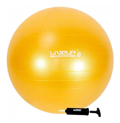 Bola Suiça Premium - 75cm - Amarela - Liveup Sports