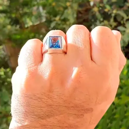 Anillo aguamarina hombre hotsell