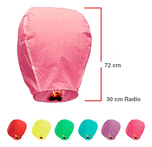 Globos De Cantoya Sky Lantern // Pack X 4 Unidades