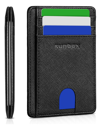 Runbox Cartera Delgada Y Minimalista Con Bloqueo Rfid Para H