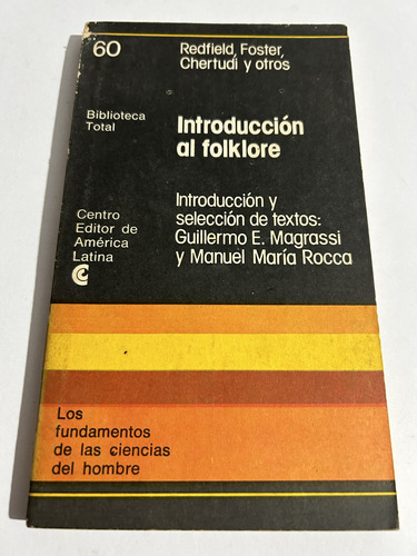 Libro Introducción Al Folklore - Muy Buen Estado - Oferta