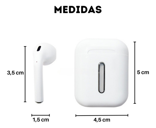 Auriculares in-ear inalámbricos CG Inalámbricos Q8L blanco con luz LED