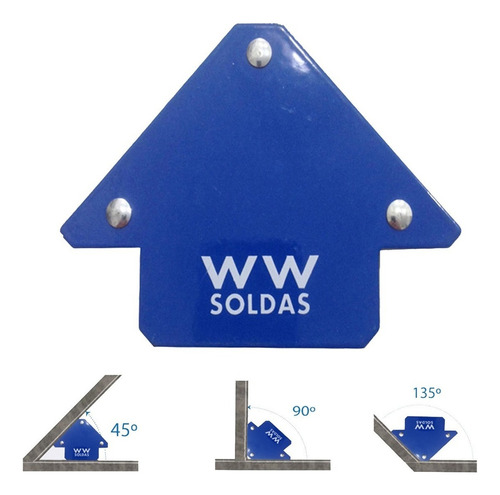 Esquadro Magnetico 3 Peças - 12kg /25lbs Para Solda Wwsoldas