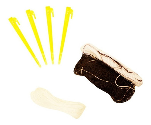 Imagen 3 de 3 de Set Bádminton 4 Raquetas + 2 Plumas + Red + Funda Sixzero