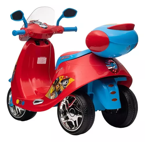 Mini Motinha Elétrica Infantil Patrulha Canina Mini Moto Cor Azul