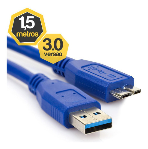 Cable USB 3.0 para HD externo de 1,50 metros