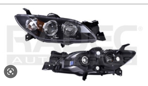 Faros Fondo Negro Rh Derecho Mazda 3 