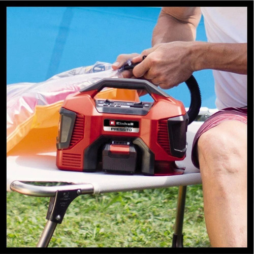 Compresor de aire mini eléctrico portátil Einhell Power X-Change Pressito 18/21 90W rojo/negro