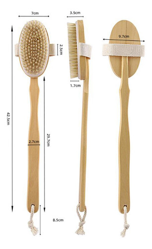 Cepillo De Ducha Desmontable, Cepillo De Baño De Madera Con