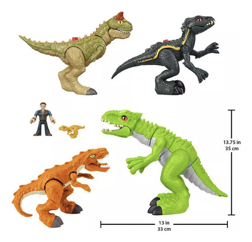 Dinosaurios Jurassic World Combo Carnívoros 6 Pzas Imaginext