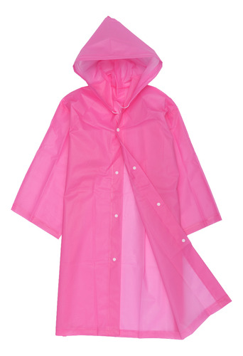 Poncho Rosa Eva Rain Con Mangas Con Capucha, Portátil E Impe