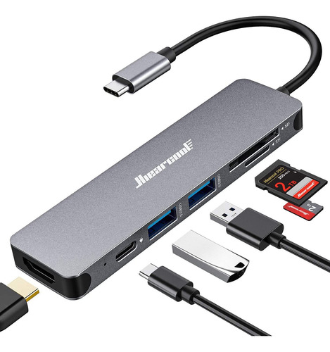 Usb C Hub  Usb C Multiport Adapter Para Macbook Pro  7 En 1 