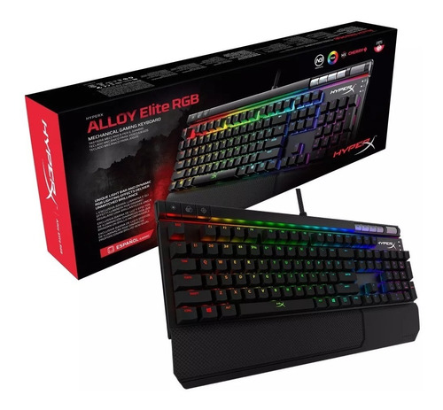 Teclado Gamer Mecanico Hyperx Rgb Cherry Red Pc Ps4