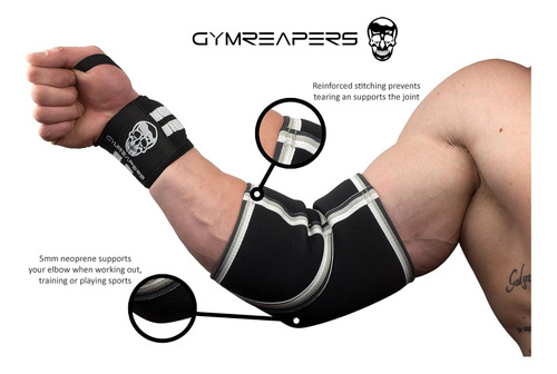 Gymreapers Mangas De Codo (1 Par) Wraps Soporte Y Compresión