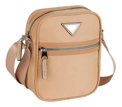 Bolsa Pequena Feminina Glow It Transversal Cor Taupe