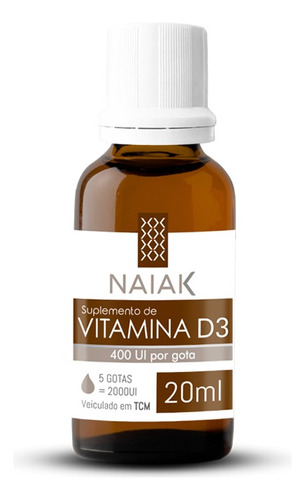 Vitamina D3 400 Ui Naiak Em Gotas 20ml