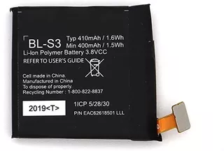 Bl-s3 Batería De Repuesto Para LG G Watch R W110 LG Reloj W1