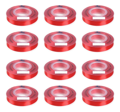 Pack 12 Rollo De Cinta Satinada 2 Cm X 22 Metros