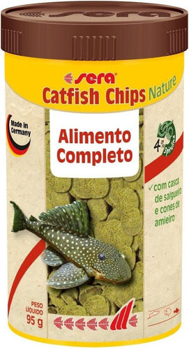 Catfish Chips Nature Alimento Para Cascudos 95g/250ml