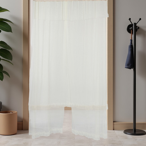 Cortina Decorativa De Encaje Para Puerta Con Cinta Adhesiva,