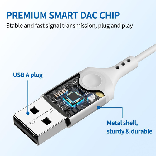 Fones De Ouvido Usb Com Microfone Para Pc, Cabo De 75 Pés, U