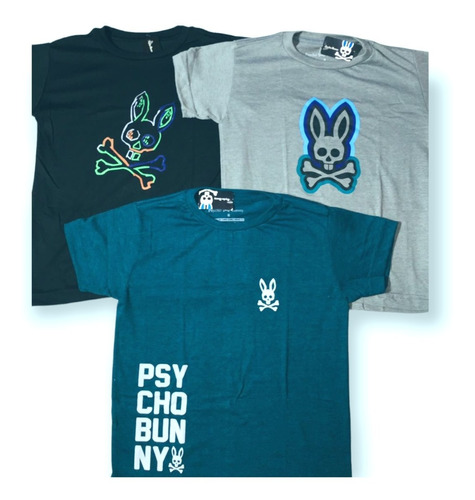 Franelas De Niños Estampadas Psycho Bunny Al Mayor Y Detal