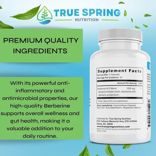Extracto De Berberina Alta Potencia 1200 Mg A Base De Planta