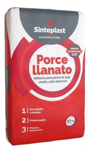 Sinteplast Adhesivo Porcellanato 30kg P.radiante Totos