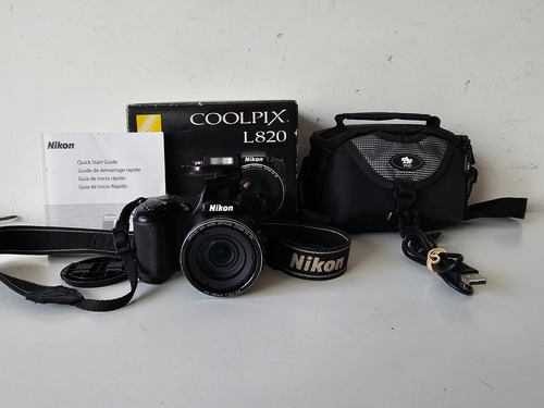 Cámara Nikon Coolpix L820 Con Bolso, Caja Y Cable 
