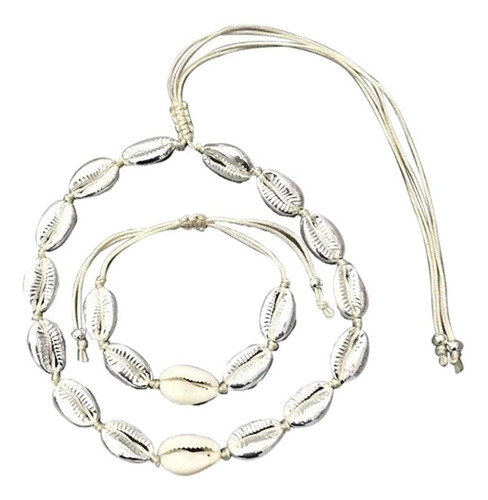 Las Mujeres Puka Cáscara De Pulsera Collar De Garganti...