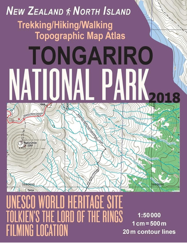 Mapa Topográfico Del Parque Nacional Tongariro Atlas Lugar