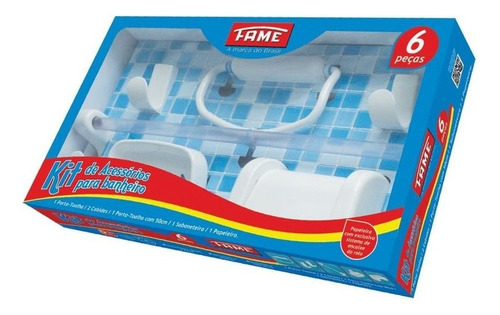 Kit De Acessórios Plásticos Branco Fame