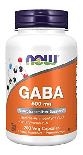 Now Supplements, Gaba (gamma-aminobutyric Acid)500 Mg + B-6,