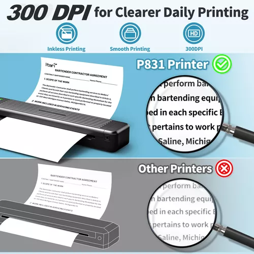  Itari Impresora portátil inalámbrica para viajes