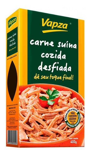 Carne Suína Cozida E Desfiada Vapza 400g