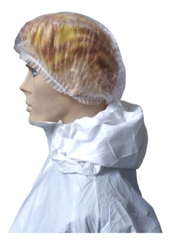 Cofias Descartables Plisadas Blancas Ferox X100 Uni.