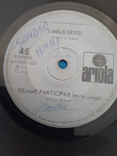 Vinilo Single De Camilo Sesto Quieres(o97
