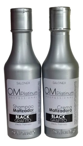  Pack Shampoo Y Crema Matizadoras Grafito, 450ml Om