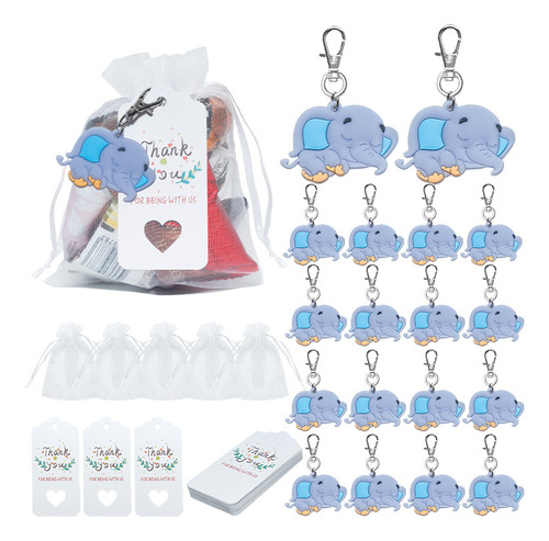 Llavero Elefante Niño Baby Shower Recuerdo Fiesta 1 Pack