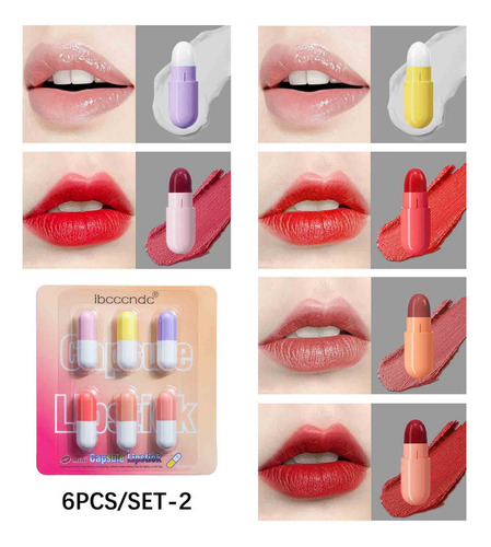 Lápiz Labial Matte Set Lipstick Star Candy En Minicápsula, M