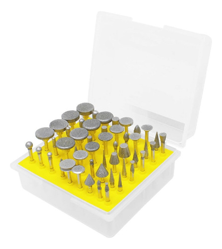 Kit Puntas Diamantadas Mototool Precisión Joyero 50 Piezas