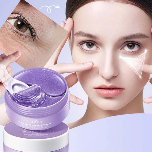 Parches Hidrogel Para Eliminar Ojeras Sadoer Semillas De Uva Todo Tipo De Piel Día/noche