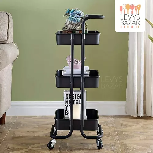 Carrito Organizador Estantes Cocina Baño Almacena Con Ruedas