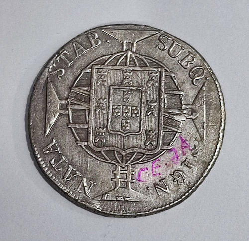 Moeda Prata .896 Patacão 960 Reis 1821 R Variante Ce 2a 27g