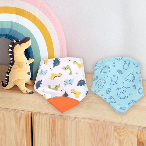 Babero Para Bebé Bandana Baby Mink 2pz Mordedera Doble Vista