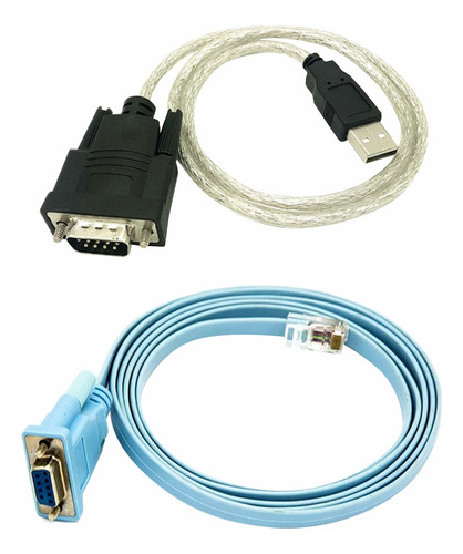 Cable Serial De Red Network Rj45 A Db9 Y Rs232 A Usb
