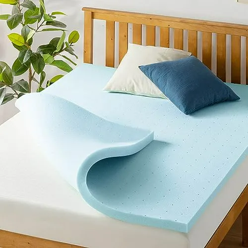 Colchón Topper Memory Foam 1 5 Ventilado, Gel Refrescante,
