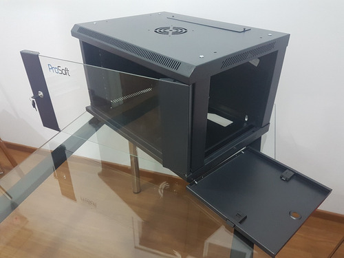Imagen 4 de 6 de Rack De Red Mural 6u Unidades 19 Pulgadas 450mm Prof Prosoft