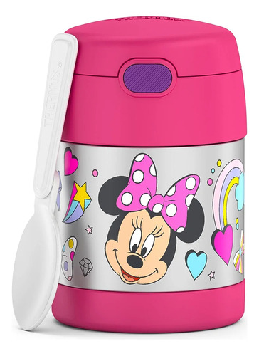 Thermos Funtainer Rosa Acero Inoxidable Aislado Minnie Mouse