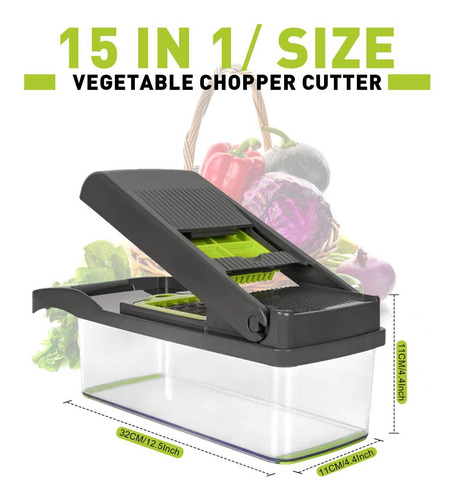 Cortador De Verduras Chopper Picadora De Alimentos Multifunc